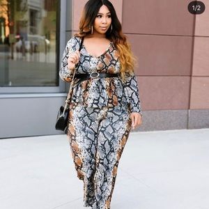 2 piece set snakeskin